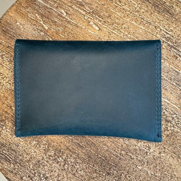 Genuine Leather Wallet OCEAN BLUE Credit Card Holder Wallet NEW FAST SHIP - Picture 4 of 4